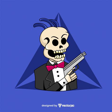 Sniper Skull T Shirt Design Free Vector