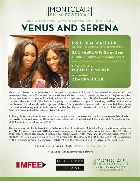 Venus and Serena | Montclair Film