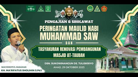 Live PENGAJIIAN SHOLAWAT PERINGATAN MAULID NABI MUHAMMAD SAW Dan