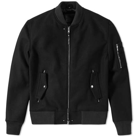 Mki Wool Ma 1 Bomber Jacket Black End Us