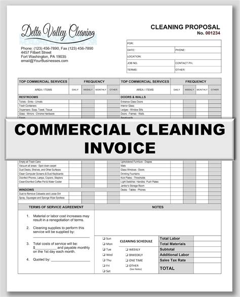 Cleaning Service Invoice Template