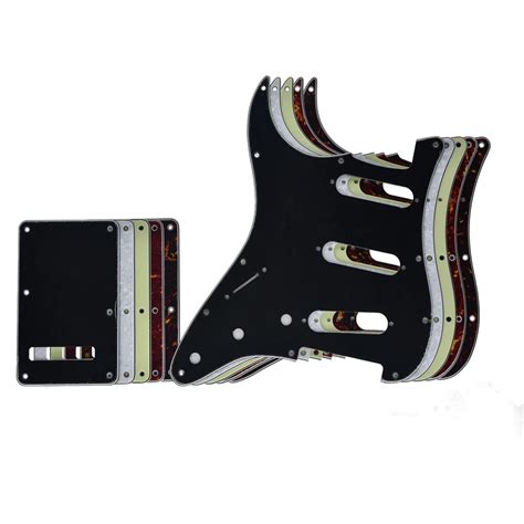 Kaish Lefty St Strat Sss Pickguard Lewor Czny Tremolo Backplate Trem