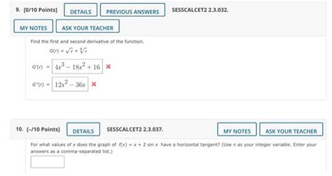 Solved Points Details Previous Answers Sesscalcet Chegg