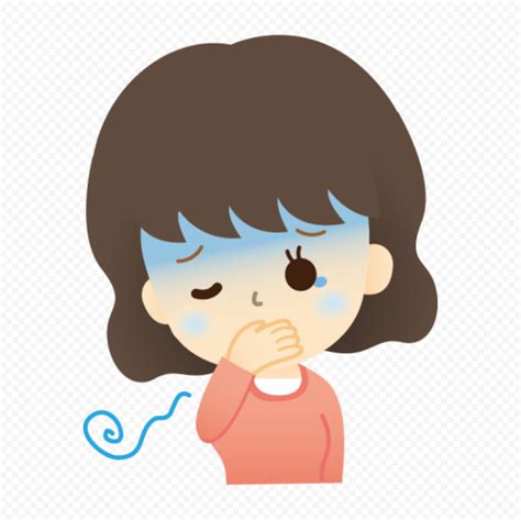Little Girl Pain Feels Sick Cartoon Clipart Vector Citypng