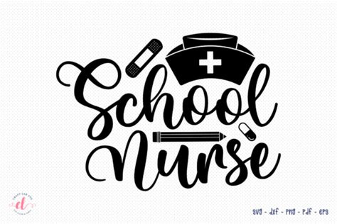 School Nurse Svg Nurse Svg Nursing Svg Gráfico Por Craftlabsvg