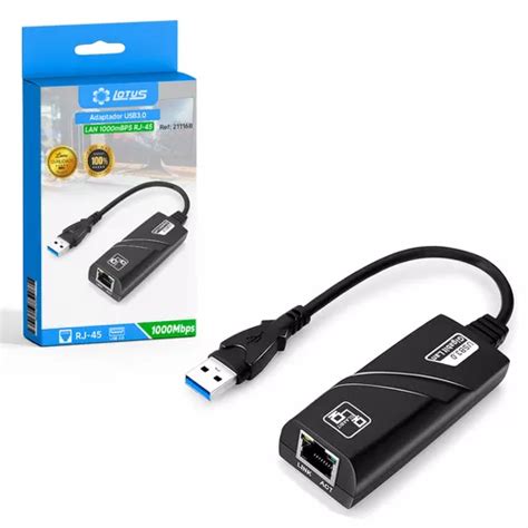 Adaptador Usb 30 Ethernet Usb 30 101001000 Mbps Gigabit Rj45 De