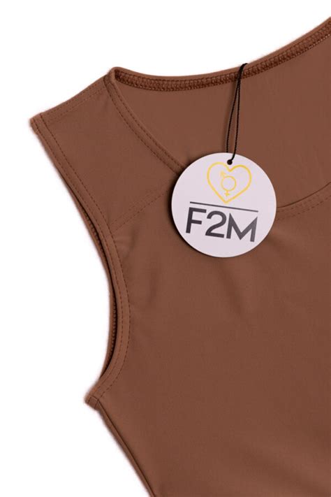 Medium Nude Brown Half Chest Binder Binder Made In Italy Per La Compressione Del Torace F2M Shop