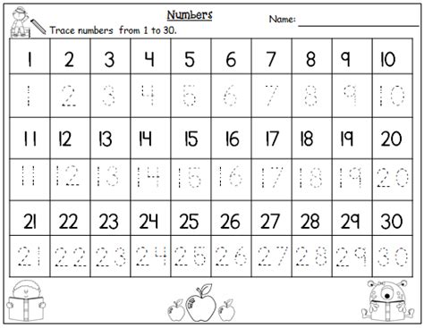 Writing And Tracing Numbers 1 30 Made By Teachers