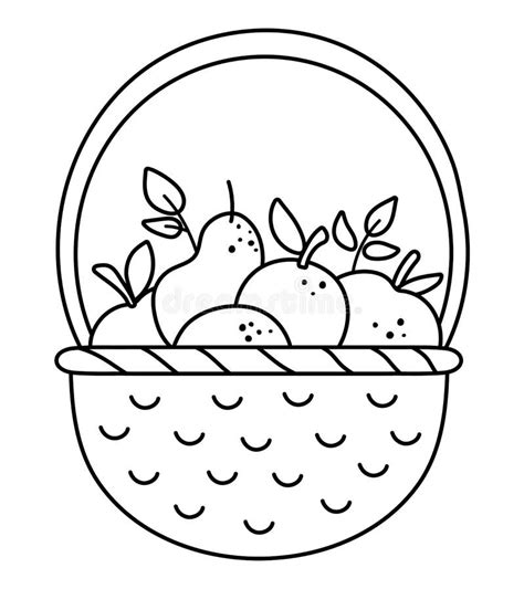 Fruit Basket Black White Stock Illustrations 2 165 Fruit Basket Black