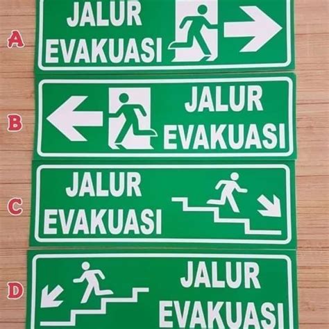 Jual Sign Stiker Jalur Evakuasi Sticker Jalur Evakuasi Emergency