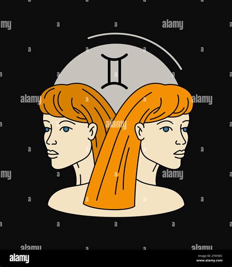 Zodiac Symbol Gemini Vector Concept Stock Vector Image Art Alamy