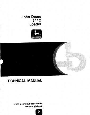 John Deere C Loader Technical Manual Tm John Deere Manual