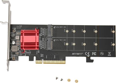 Gowenic Adaptador Dual M Pcie Nvme M Nvme Ssd A Tarjeta Adaptadora