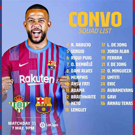 Fc Barcelona On Twitter Le Groupe Du Bar A Convoqu