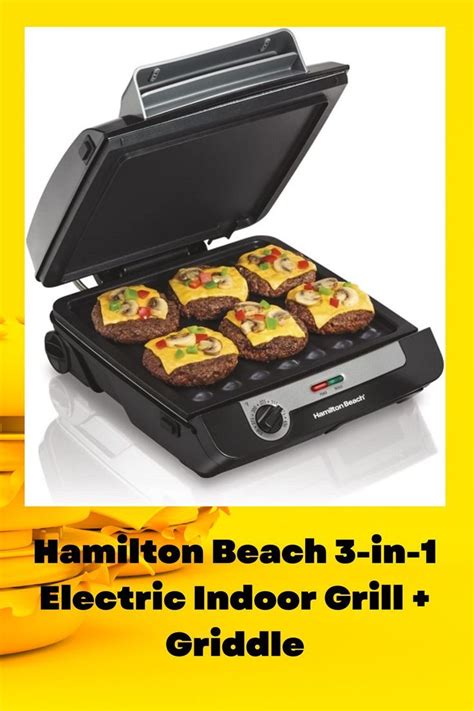 Hamilton Beach In Electric Indoor Grill Griddle Table Top Grill