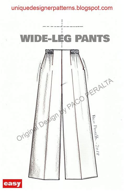 Wide Leg Pants Sewing Pattern Pants Sewing Pattern Sewing Pattern Design Sewing Patterns