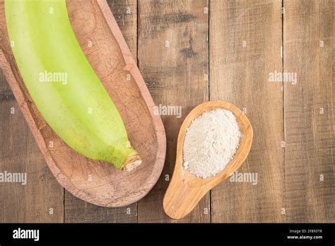 Green Plantain Flour Musa Paradisiaca Stock Photo Alamy