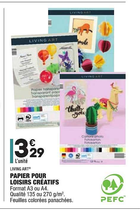 Promo Papier Pour Loisirs Cr Atifs Living Art Chez Aldi Icatalogue Fr