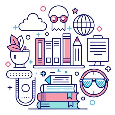 premium vector colorful abstract illustration  knowledge learning