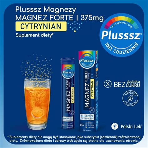 Plusssz Magnez Forte Cytrynian X Tabl Musuj Cych Cena Apteka