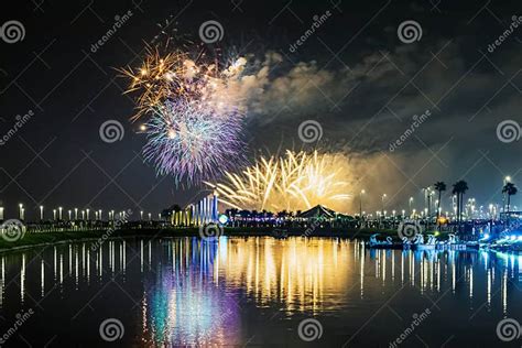 Fireworks At Al Khobar Saudi Arabia September 23 2022 National Day Celebration Of Kingdom Of