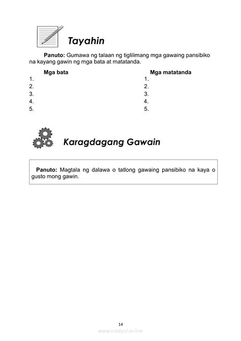 Araling Panlipunan Ikaapat Na Markahan Modyul Mga Gawain At Epekto