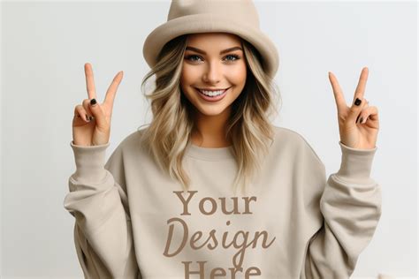 Gildan Sand Sweatshirt Mockup Graphic By Lara S Designs