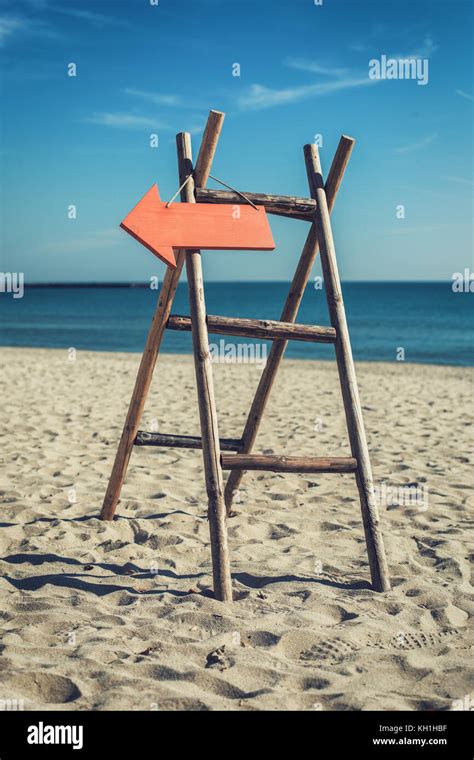 Wooden Handmade Signpost On The Tropic Beach Stock Photo Alamy