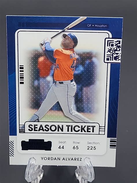 2021 Yordan Alvarez Panini Contenders Season Ticket Blue Parallel 35