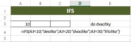 ifs logicka funkce excel skoleni konzultace