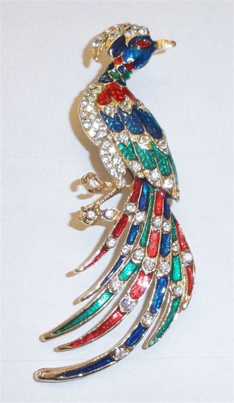 Bird Of Paradise Enamel Gem