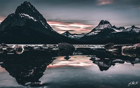 [OC] Sunset at Many Glacier - Glacier National Park, Montana [6000x4000 ...