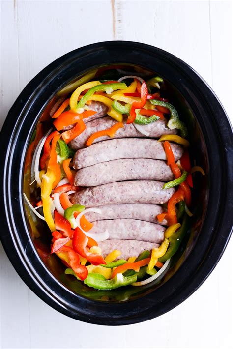 Crock Pot Sausage And Peppers Real Food Whole Life