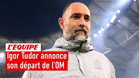 Igor Tudor Quitte L Om Une Catastrophe Pour Le Club