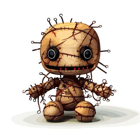 Premium Vector Voodoo Doll Vector On White Background