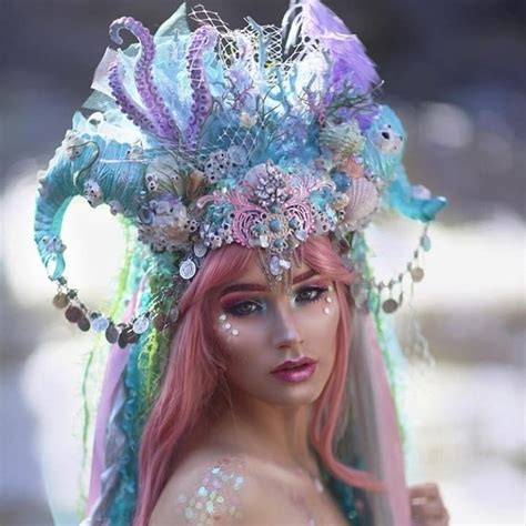 Mermaid Headdress Mermaid Headdress Headpiece Art Queen Halloween