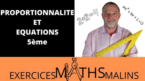 PROPORTIONNALITE ET EQUATIONS Cinquième YouTube