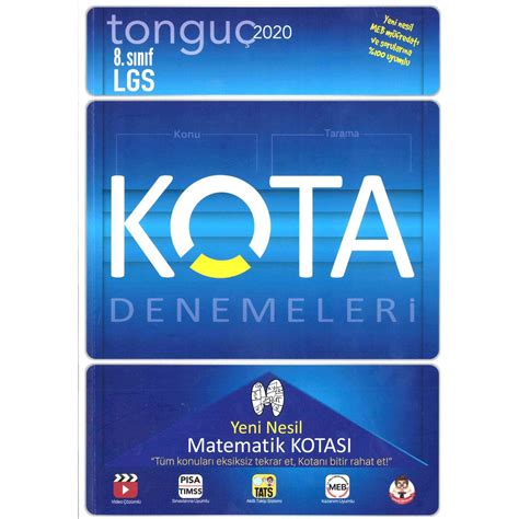 Tongu Akademi S N F Kota Denemeleri Matematik Kotas Kitab