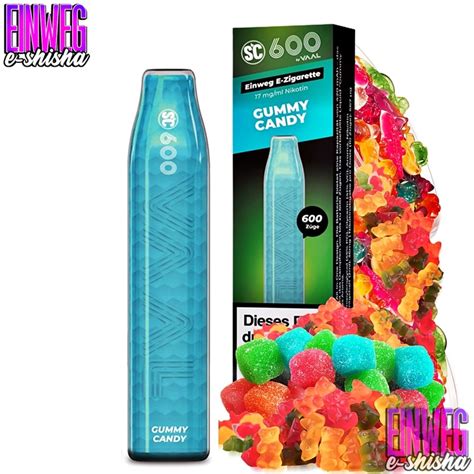 SC 600 by VAAL Gummy Candy 600 Züge Nikotin 17 mg einweg e