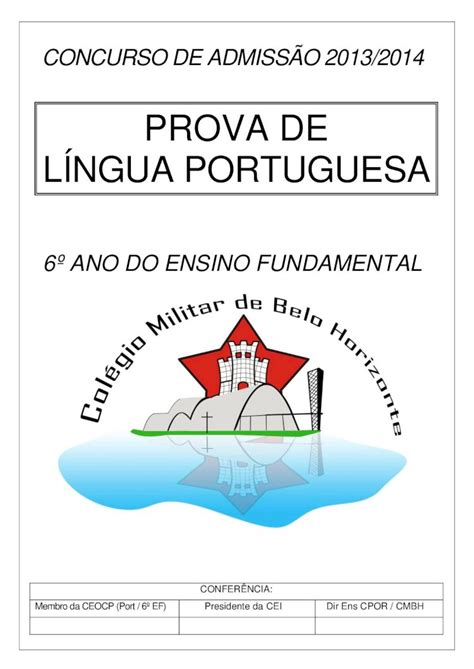 Pdf Prova De L Ngua Portuguesa Concurso De Admiss O Ao Ano Do