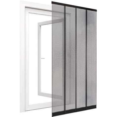 Rideau moustiquaire pour porte fenêtre en polyester 4 lamelles 100x220 cm