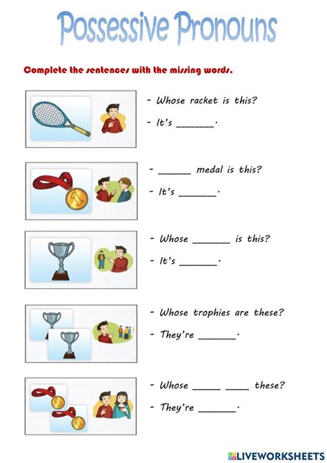 Possessive Pronouns At The Club Rooftops 6 Unit 1 Worksheet