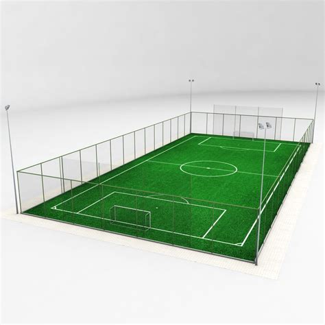 Football Soccer Stadium Field Low Poly 3d Model 19 Obj Max Fbx 3ds Free3d