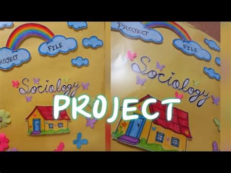 Easy Sociology Project File Decoration Idea Front Page Decoration B A