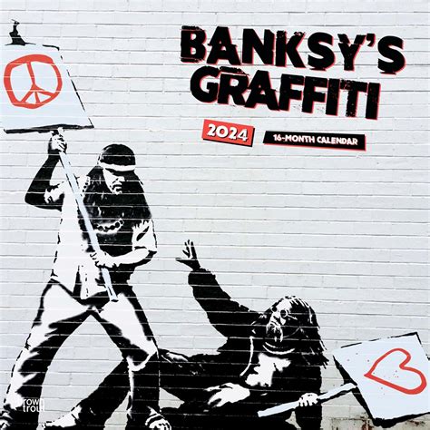 Banksys Graffiti Square Wall Calendar Browntrout