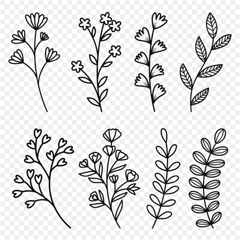 Leaf Doodle Png Image Flower And Leaf Doodle Art Flower Drawing Leaf