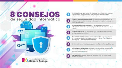 8 Consejos De Seguridad Informática Tecnológico De Artes Débora Arango