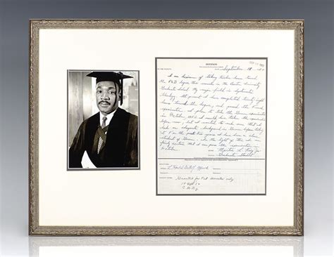 Martin Luther King Jr. Autograph Letter Signed Boston University ...