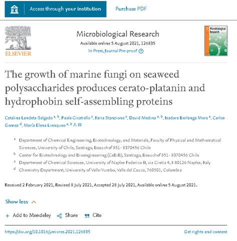 Pdf The Growth Of Marine Fungi On Seaweed Polysaccharides Produces Cerato Platanin And