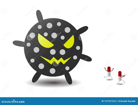 Bacilli Antibiotic Resistance Icon Cartoon Style Cartoondealer